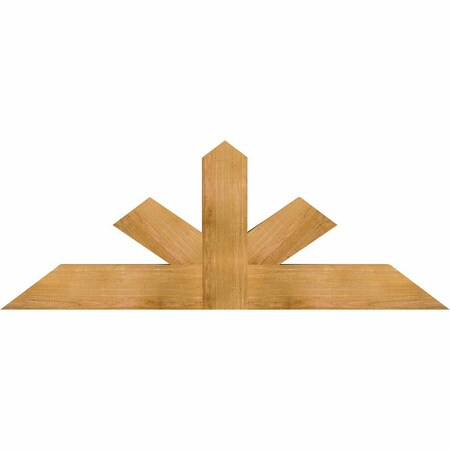 Ekena Millwork Saratoga Rough Sawn Timber Gable Bracket, Western Red Cedar, 60"W x 22"H x 4"D x 6"F, 9/12 Pitch GBW060X22X0406SAR00RWR